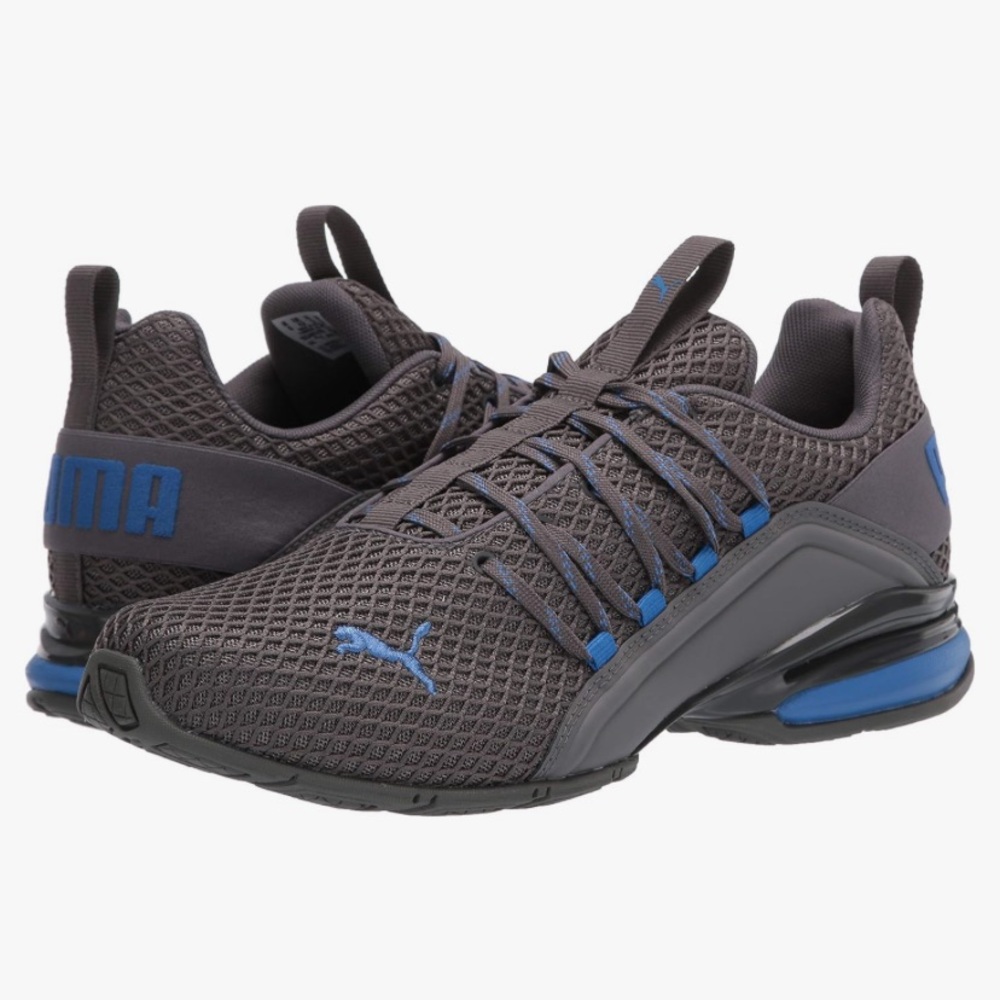 PUMA- Men’s Axelion Spark Cross Trainer Castlerock-Palace Blue